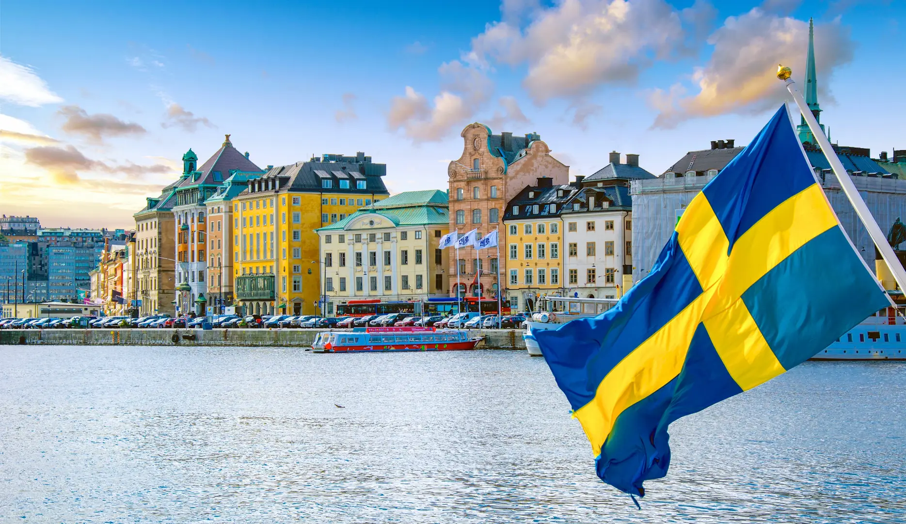 Stockholm från ovan nära bostäder där förhöjda radonvärden kan behöva åtgärdas